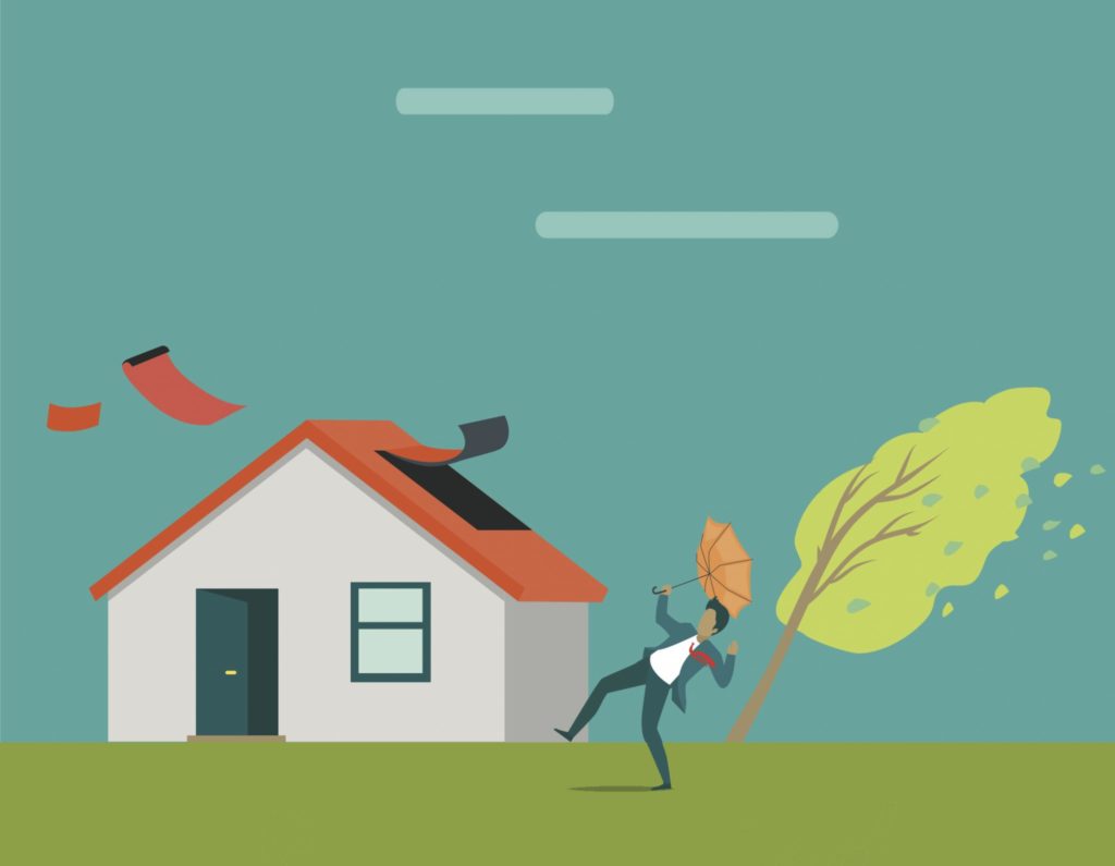 shingles blowing off house