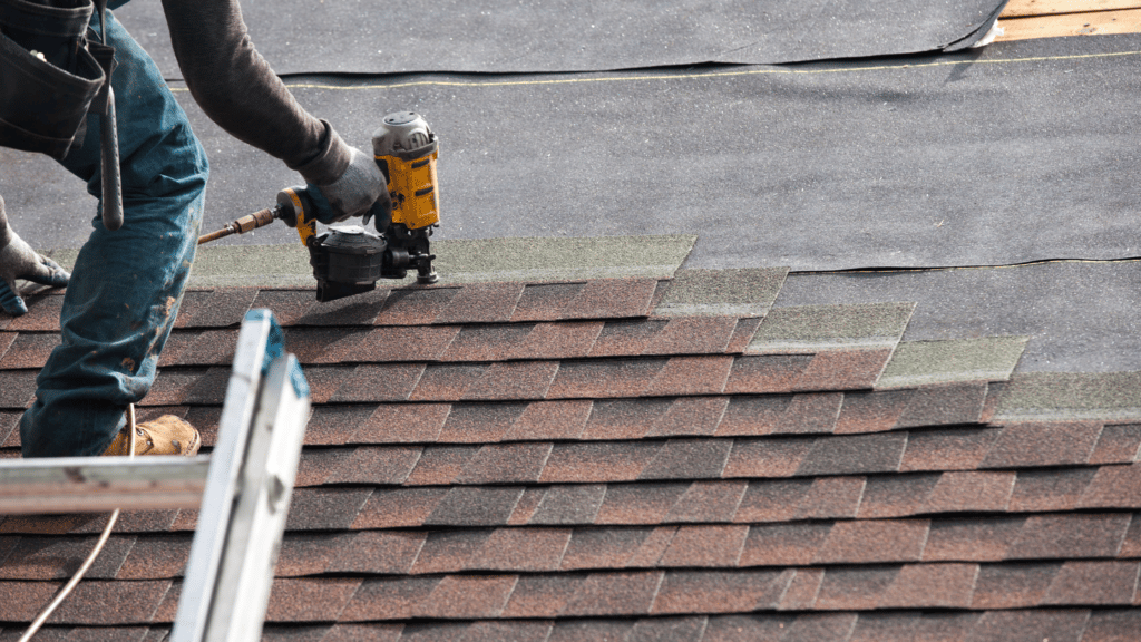 roofing installing shingles roof replacement